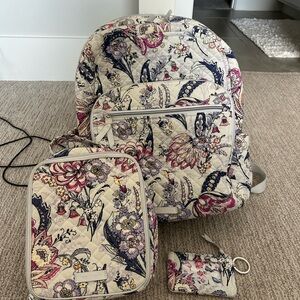 Vera Bradley backpack, lunchbox, & ID pouch set | hummingbird park